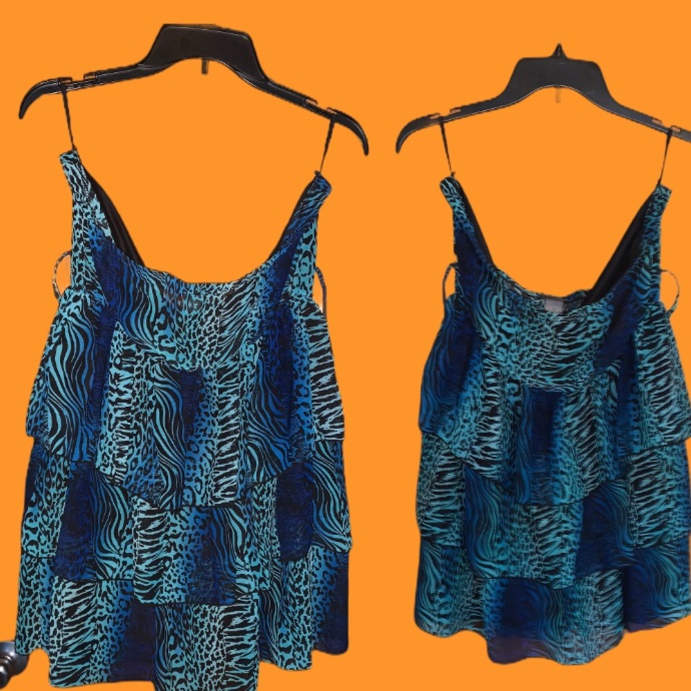 Strapless animal print dress